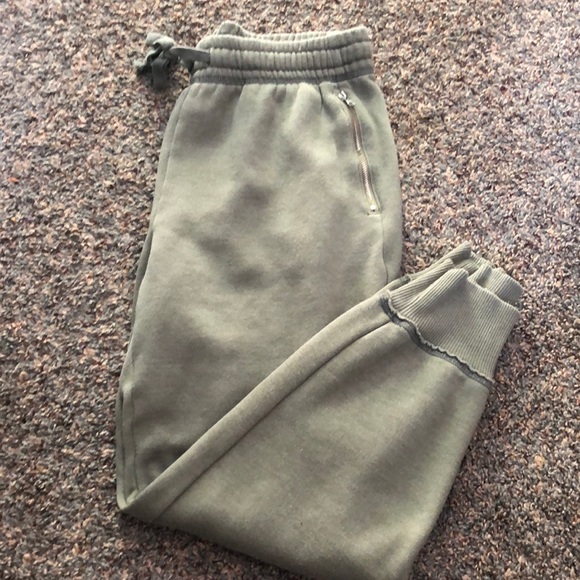aerie Pants - Aerie Green Elastic Waist Joggers M